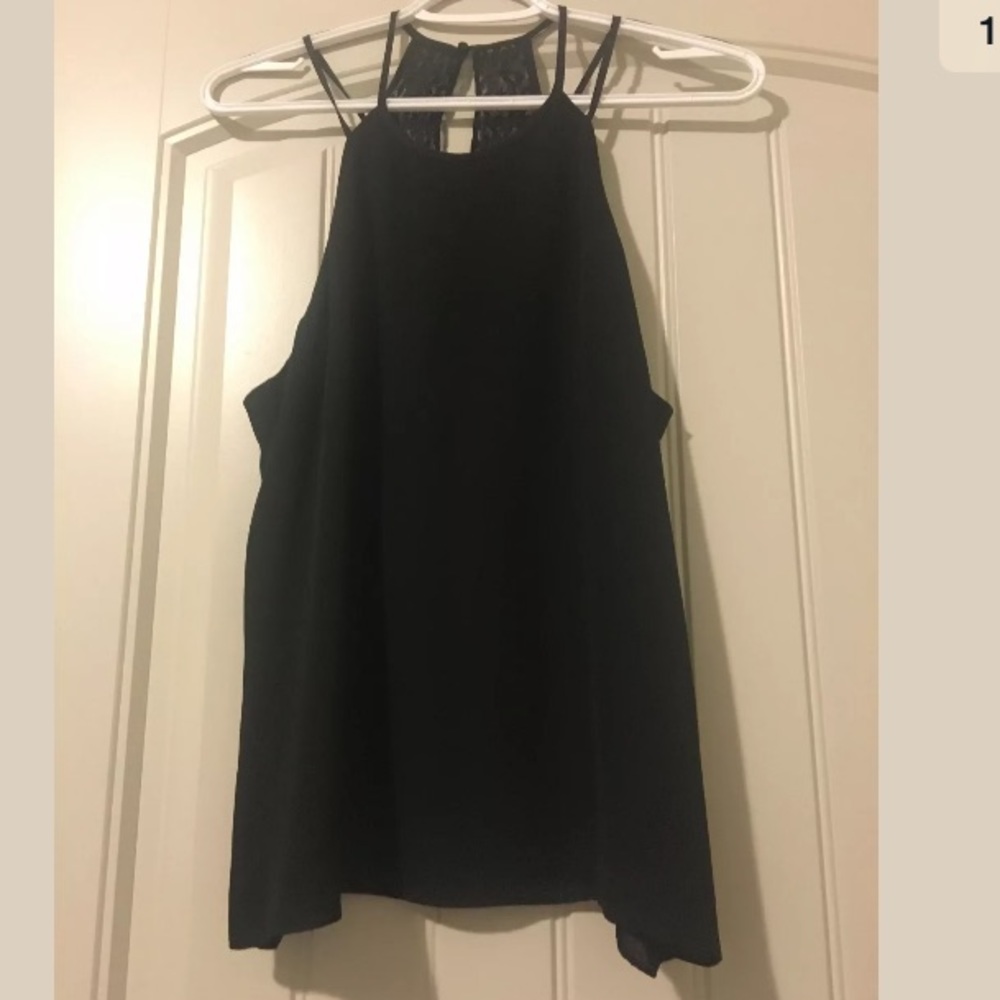NWT Parker Zane black mesh top size M